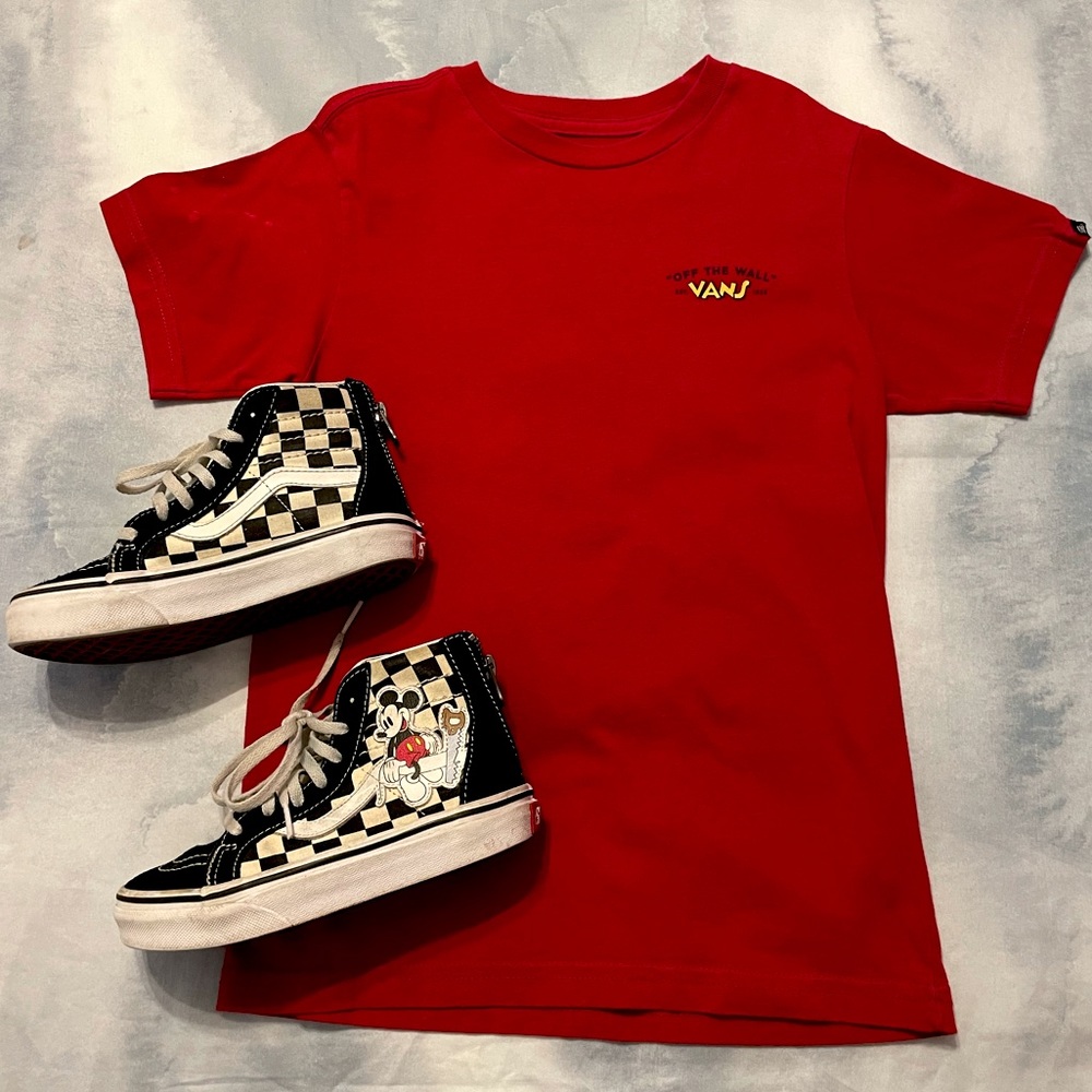 Vans Kids Mickey Collaboration *Shoes and Shirt Set*